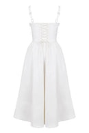Vestido Midi Moldeador Blanco - Modelo Aghata