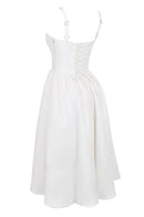 Vestido Midi Moldeador Blanco - Modelo Aghata