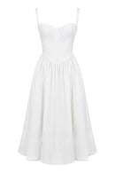 Vestido Midi Moldeador Blanco - Modelo Aghata